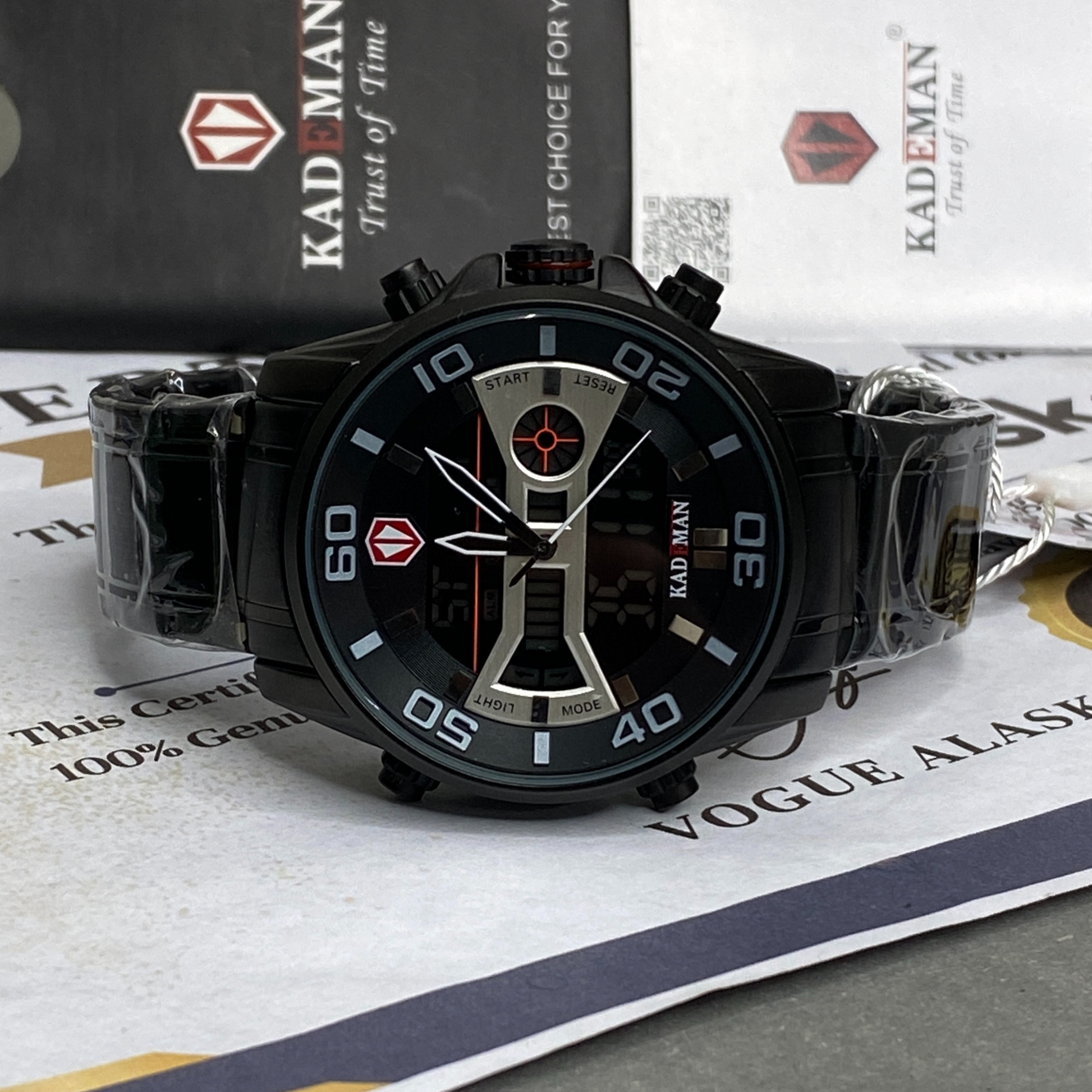 KADEMAN-K6171 Dual Time Stainless Steel Made Watch For Men