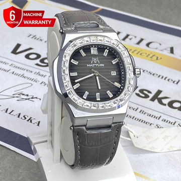 MATTURI Premium Design Analog Quartz Movement Straps Watch For Men With Date Display