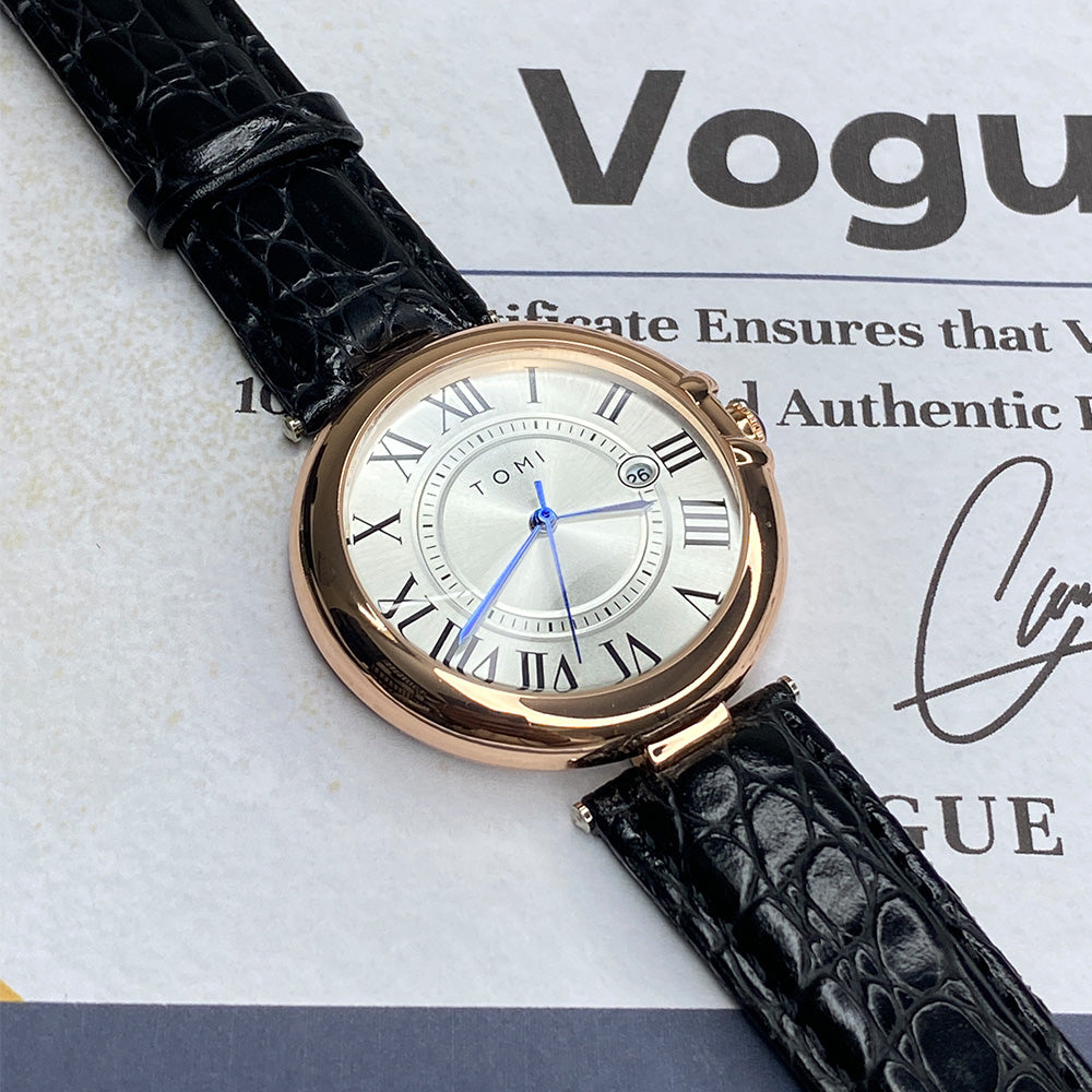 TOMI T-075 Original Date Business Class Strap Watch