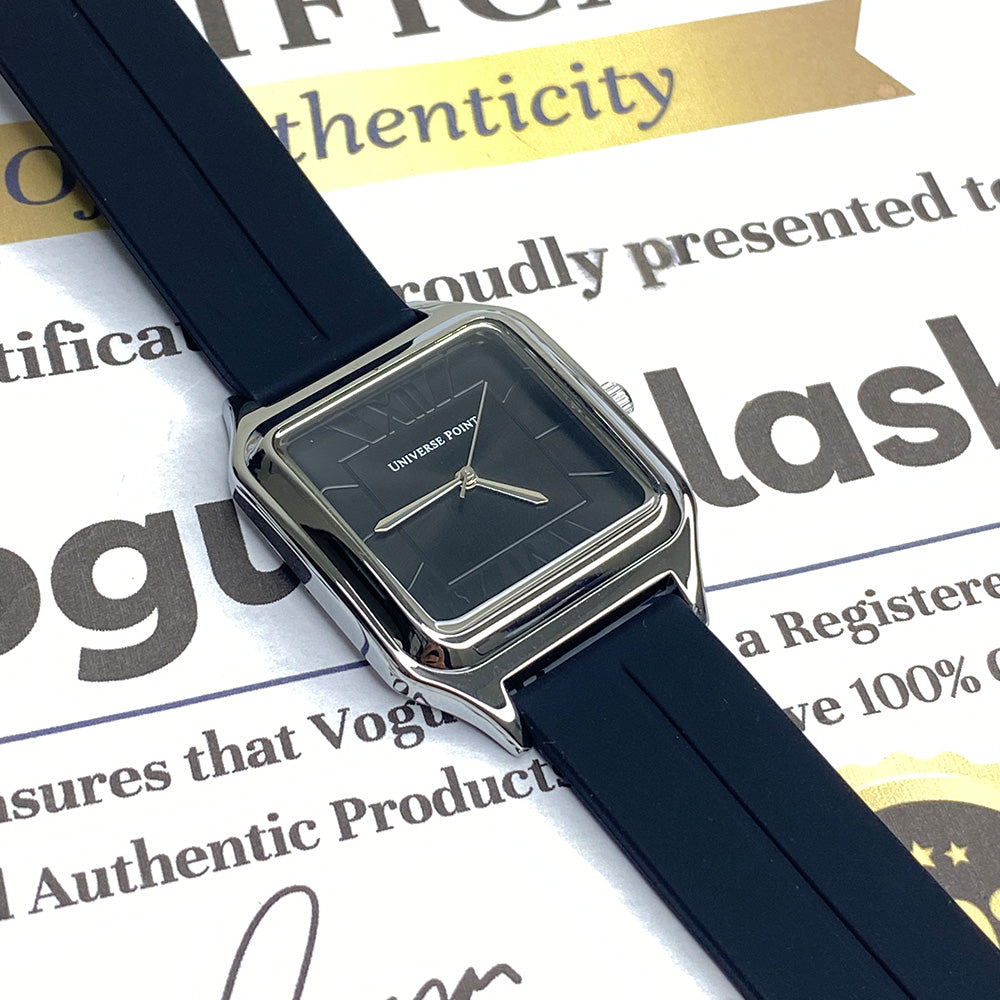 Universe Point Square Design Magnetic Lock & Silicone Straps Watch