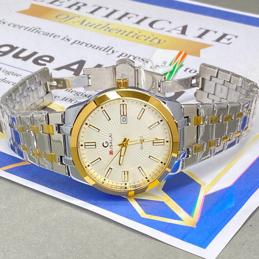 Gusalai Luxury Analog Chain Watch with Premium  Butterfly Lock