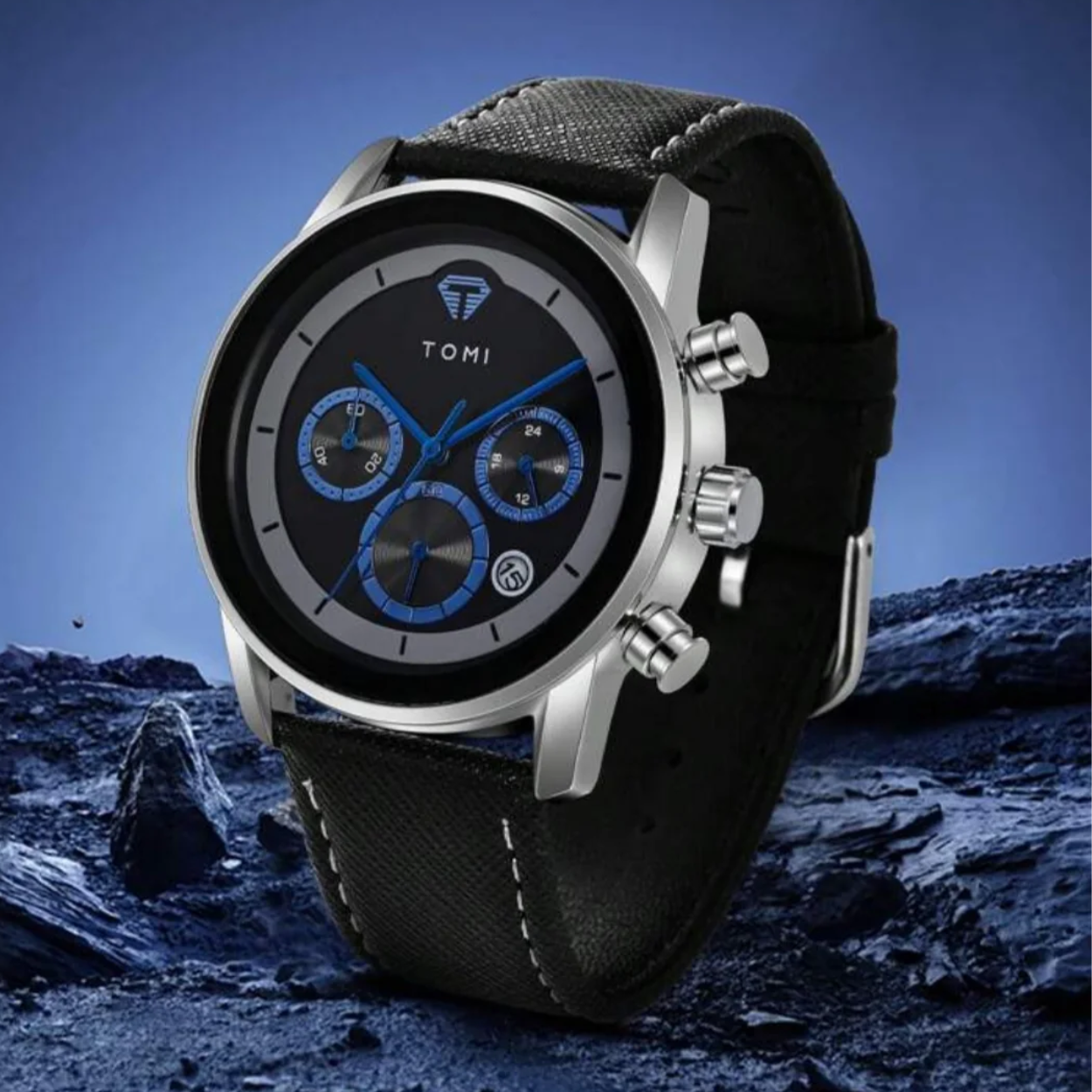 TOMI T-603 S6 Series Chronograph Business Watch With Cufflinks & Tie Pin For Men