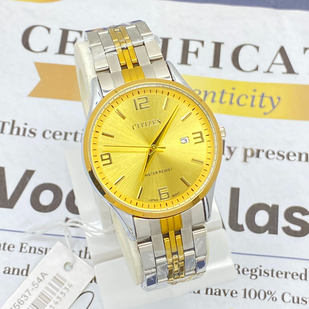 CITIZEN Analog Time Format Luxury Chain Couple Watches With Date Display
