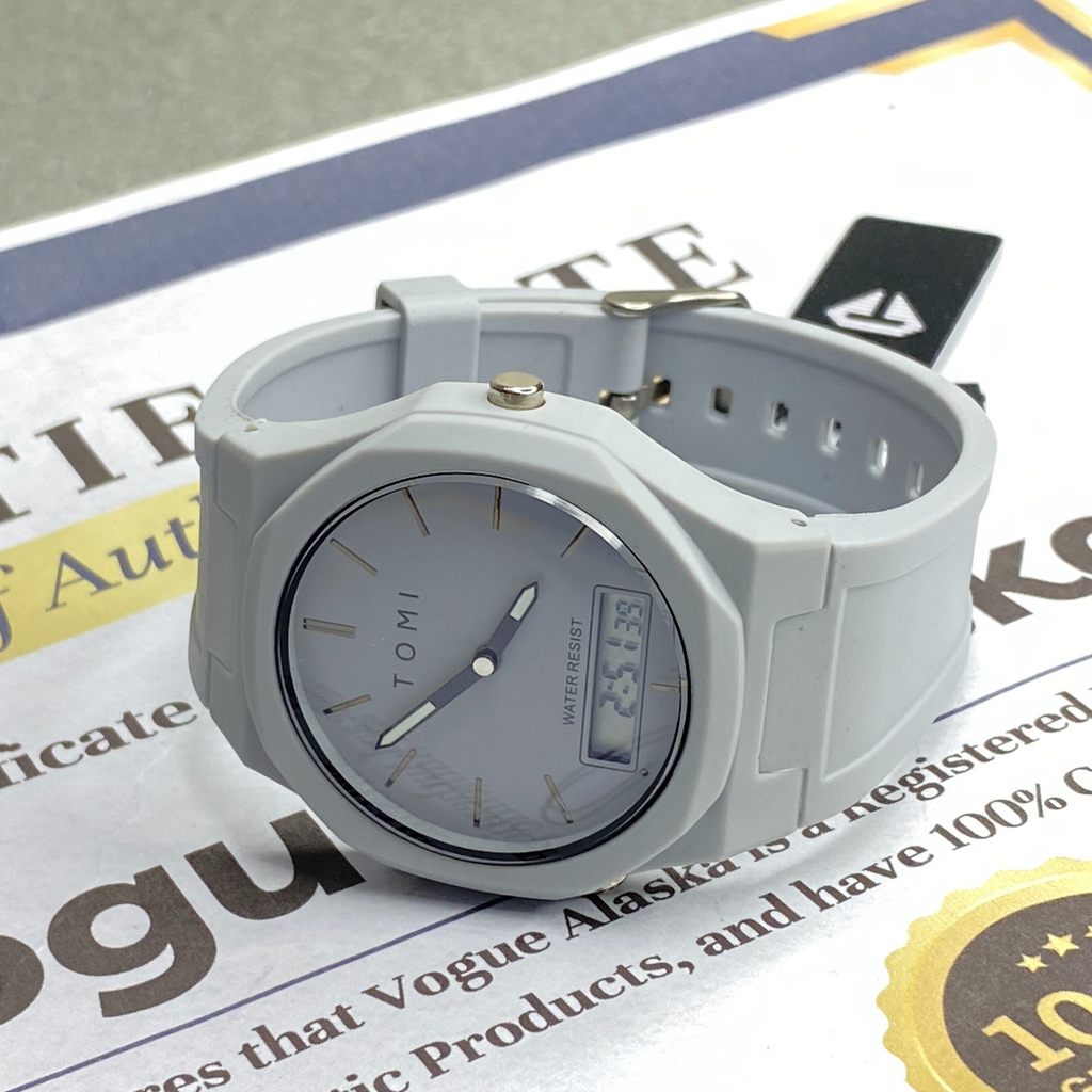 Tomi T-238 Dual Time Men’s Watch – Analog & Digital Display