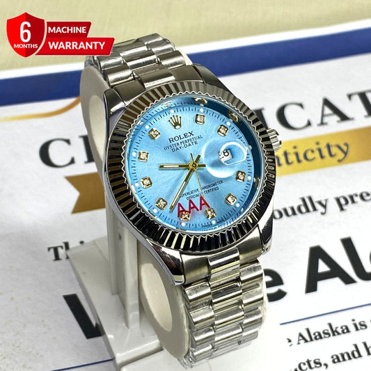 RLX Swiss Made Luxury Chain Watch For Men With Date Display