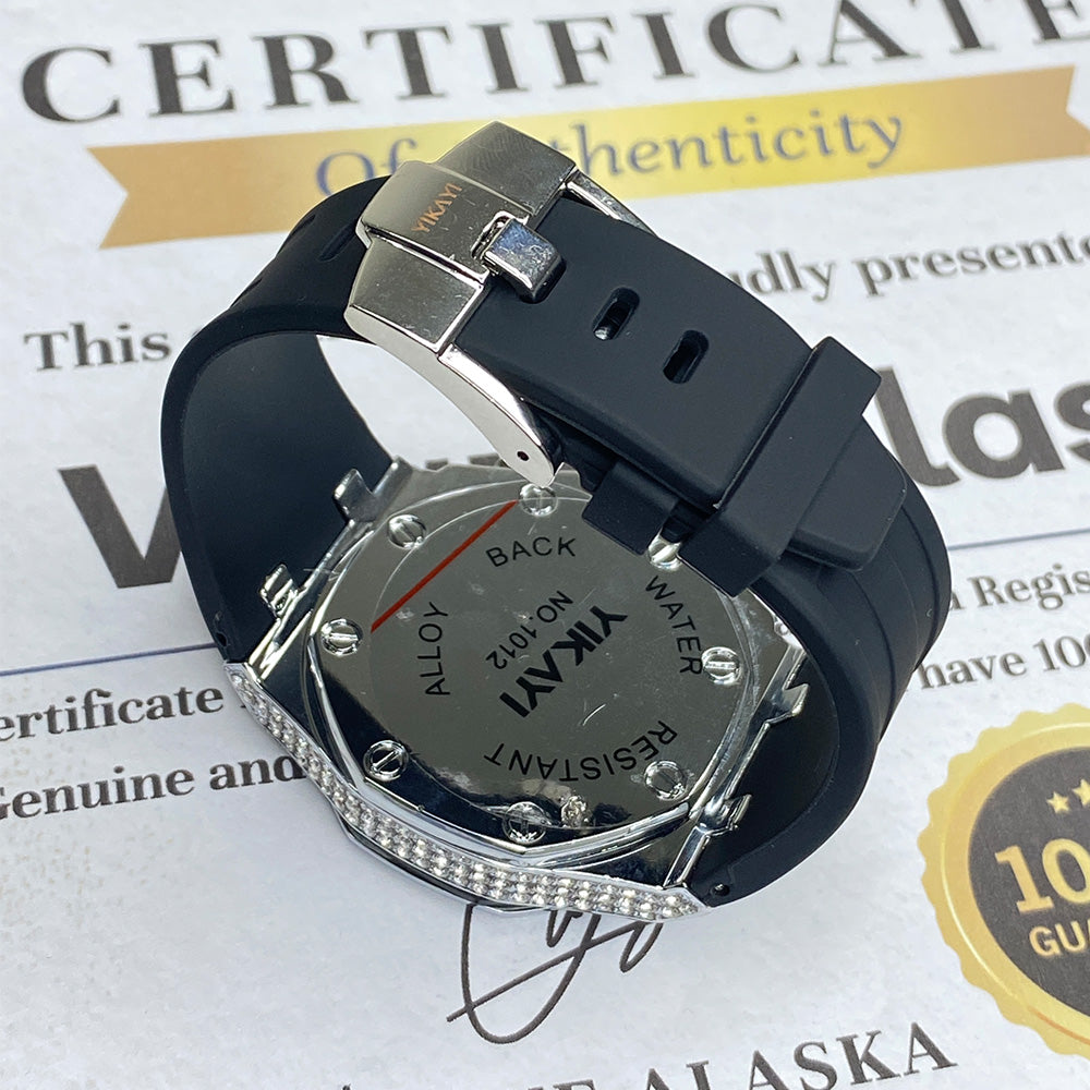 Yikai Diamond-Cut Iced Out Luxury Watch For Men