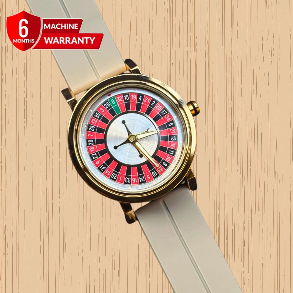 Rotatory Dial - Magnetic Lock & Silicone Rubber Straps Watch For Men