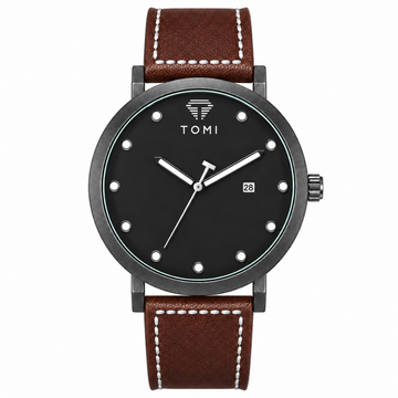 TOMI T-074 Analog Quartz Movement Business Class Straps Watch For Men