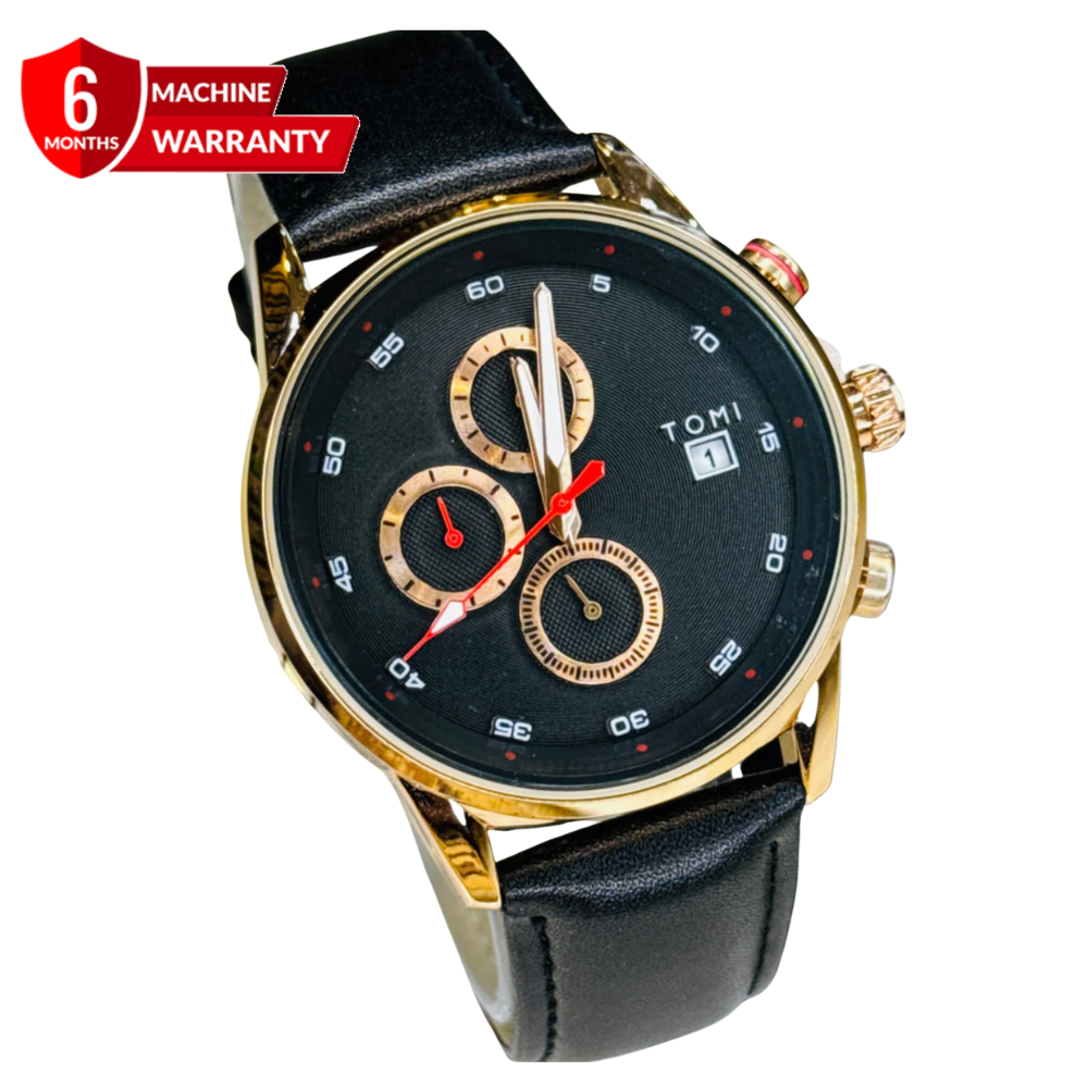 TOMI T-601 S6 Series Chronograph Business Watch With Cufflinks & Tie Pin For Men