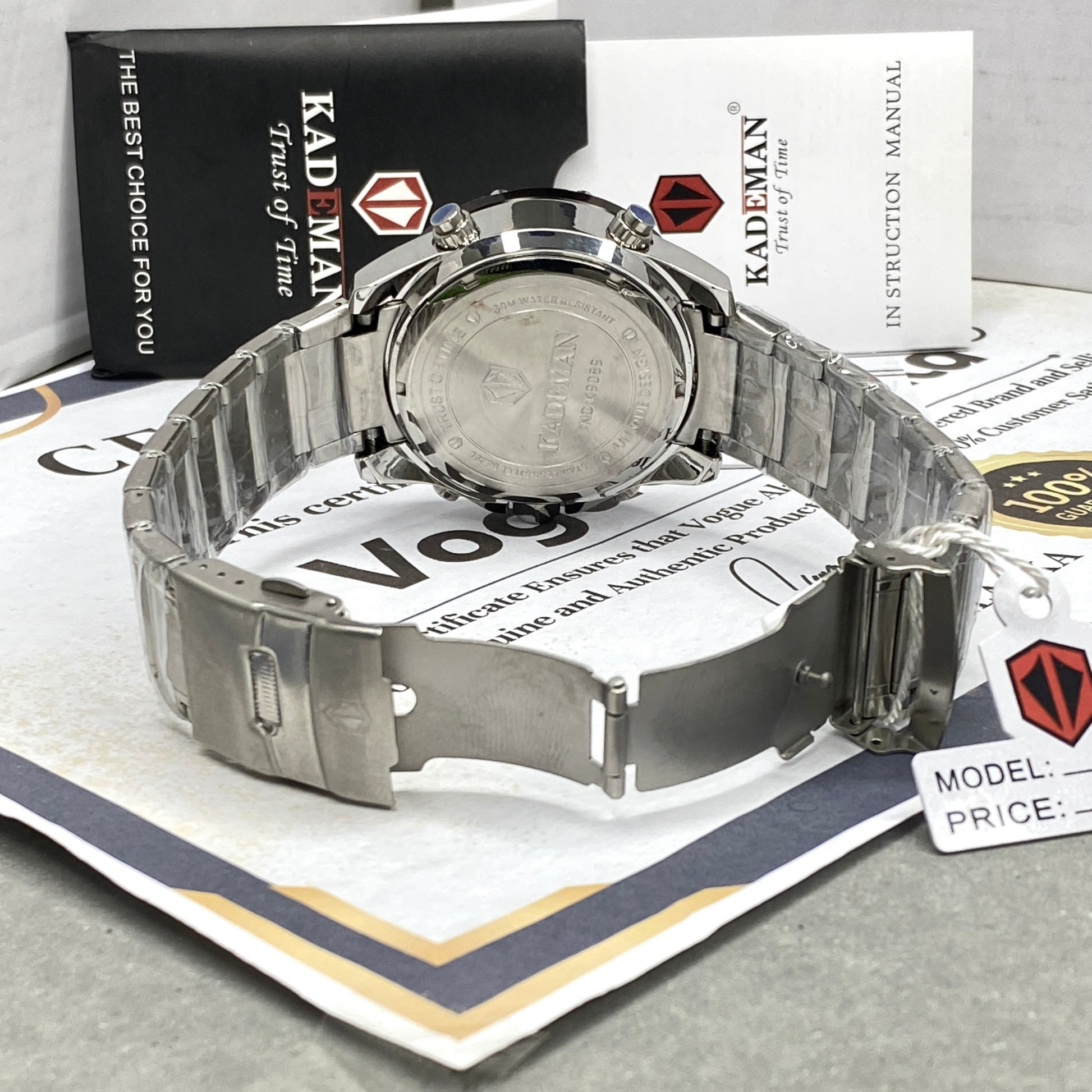 KADEMAN-K9089 Dual Display Stainless Steel Made Watch For Men