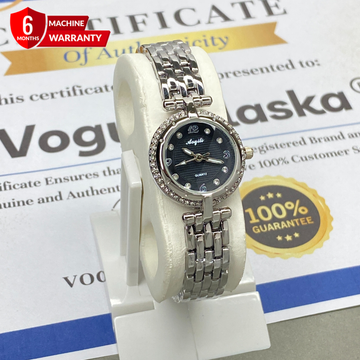 AOQILI Round Dial Luxury Stainless Steel Ladies Watch – Perfect Gift for Her