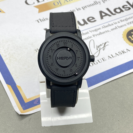 HERYI Revolutionary Bearing - Full Steel Magnetic Lock & Silicone Straps Watch For Men