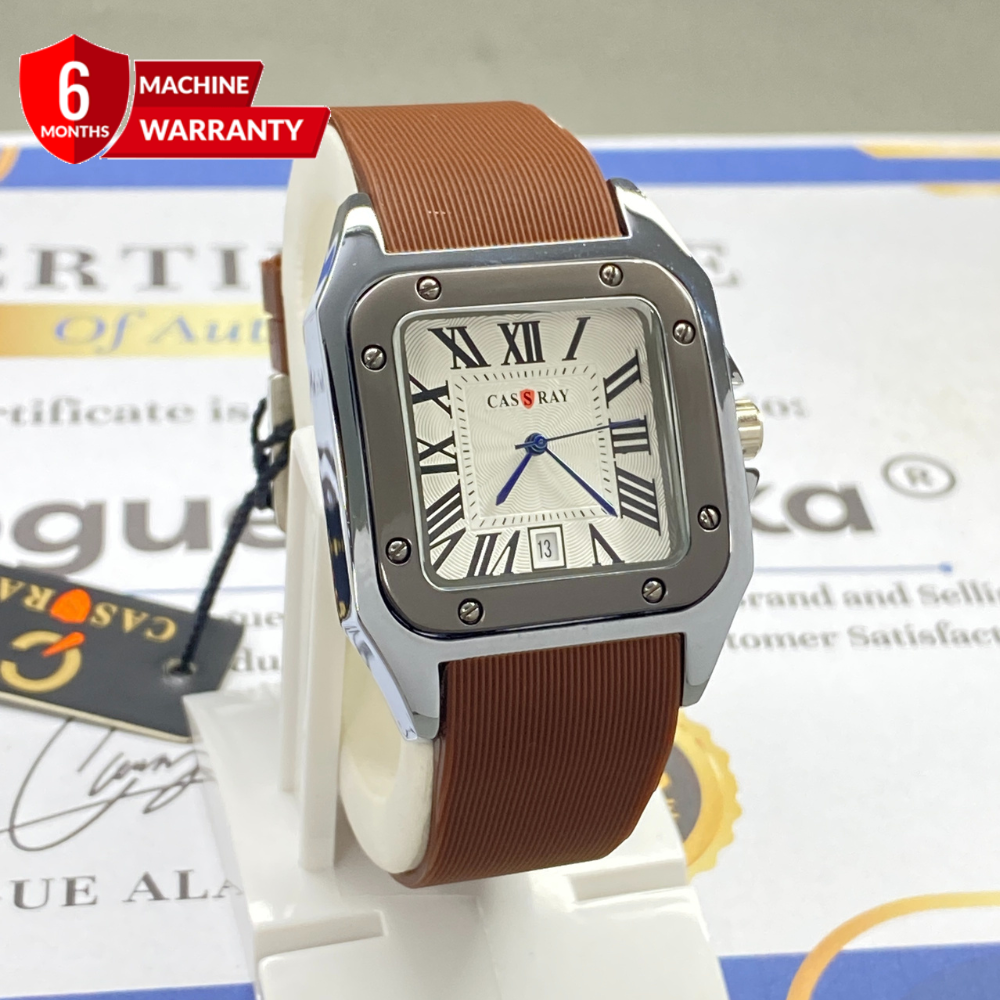 CASSRAY Analog Time Format Square Dial Durable Straps Watch For Men