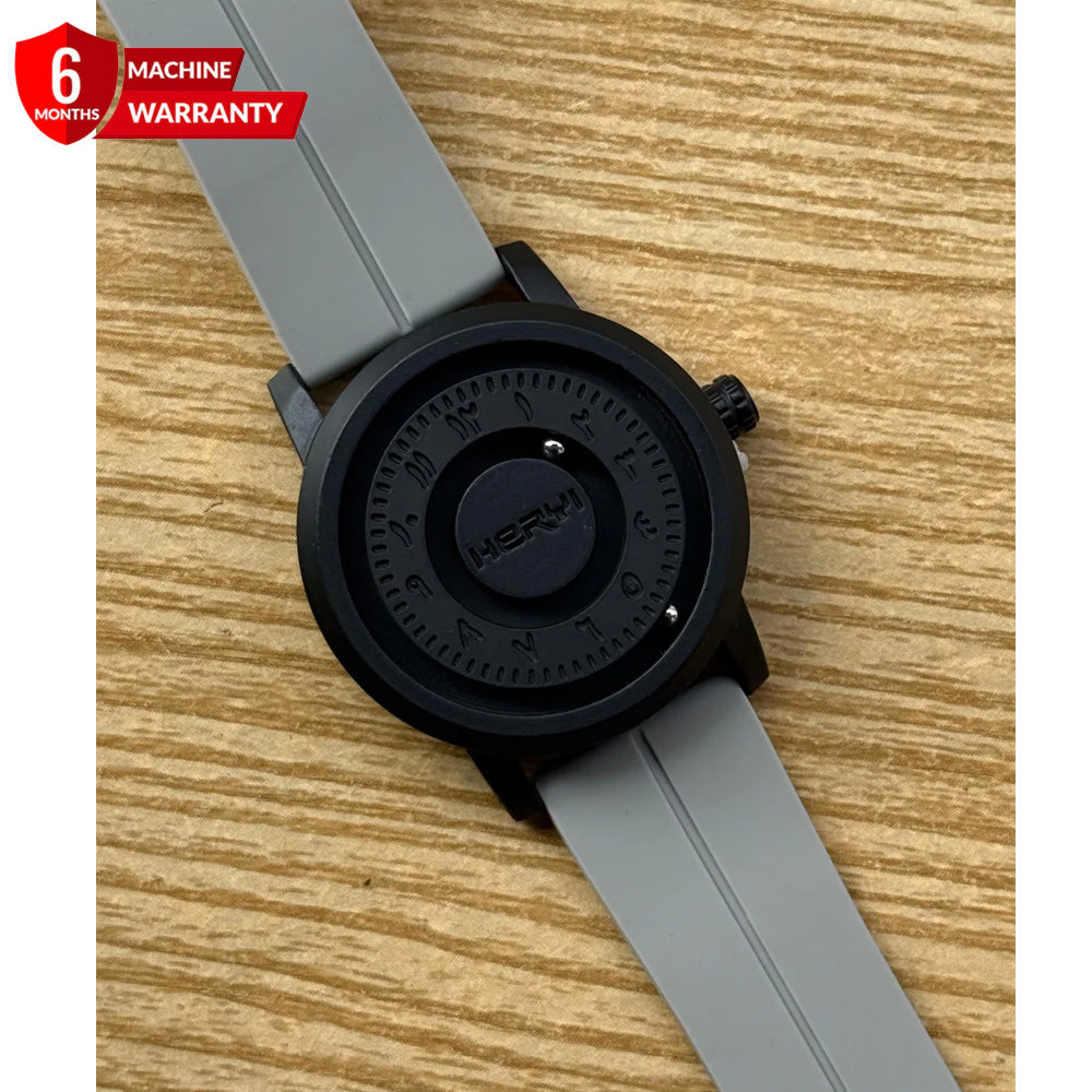 Revolutionary Bearing - Full Steel Magnetic Lock & Silicone Rubber Straps Watch