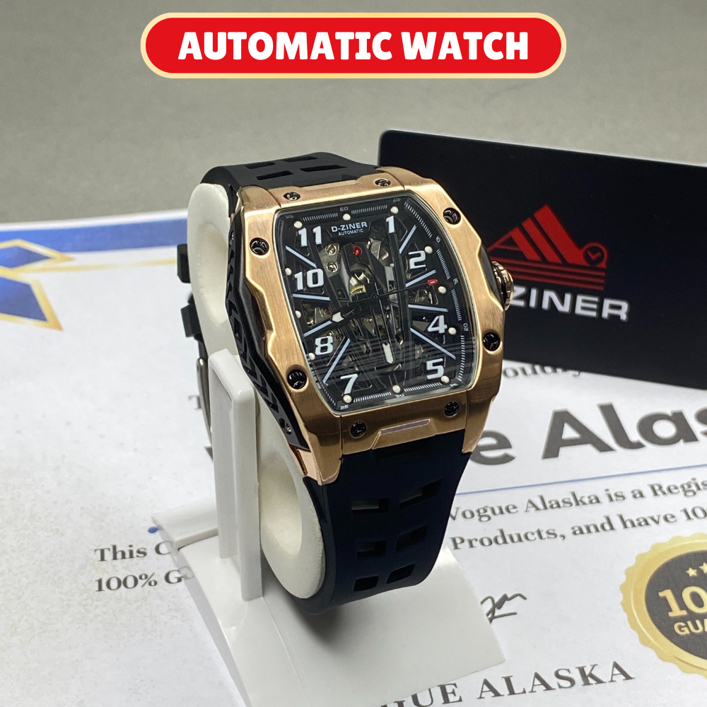 D-ZINER Automatic - Mechanical Movement Durable Straps Watch For Men