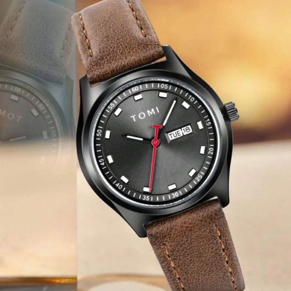 TOMI T-030 Men's Watch Date & Day Quartz Straps Watch