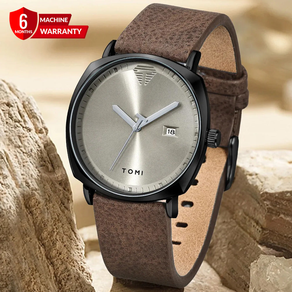 TOMI T-044 Quartz Date Business Class Strap Watch For Men
