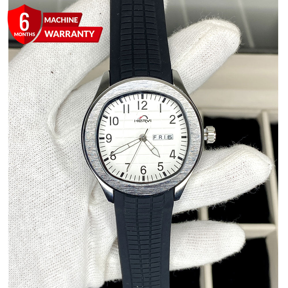 Heyri - Silicone Strap Date & Day Watch For Men