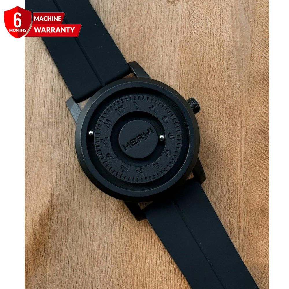 Revolutionary Bearing - Full Steel Magnetic Lock & Silicone Rubber Straps Watch