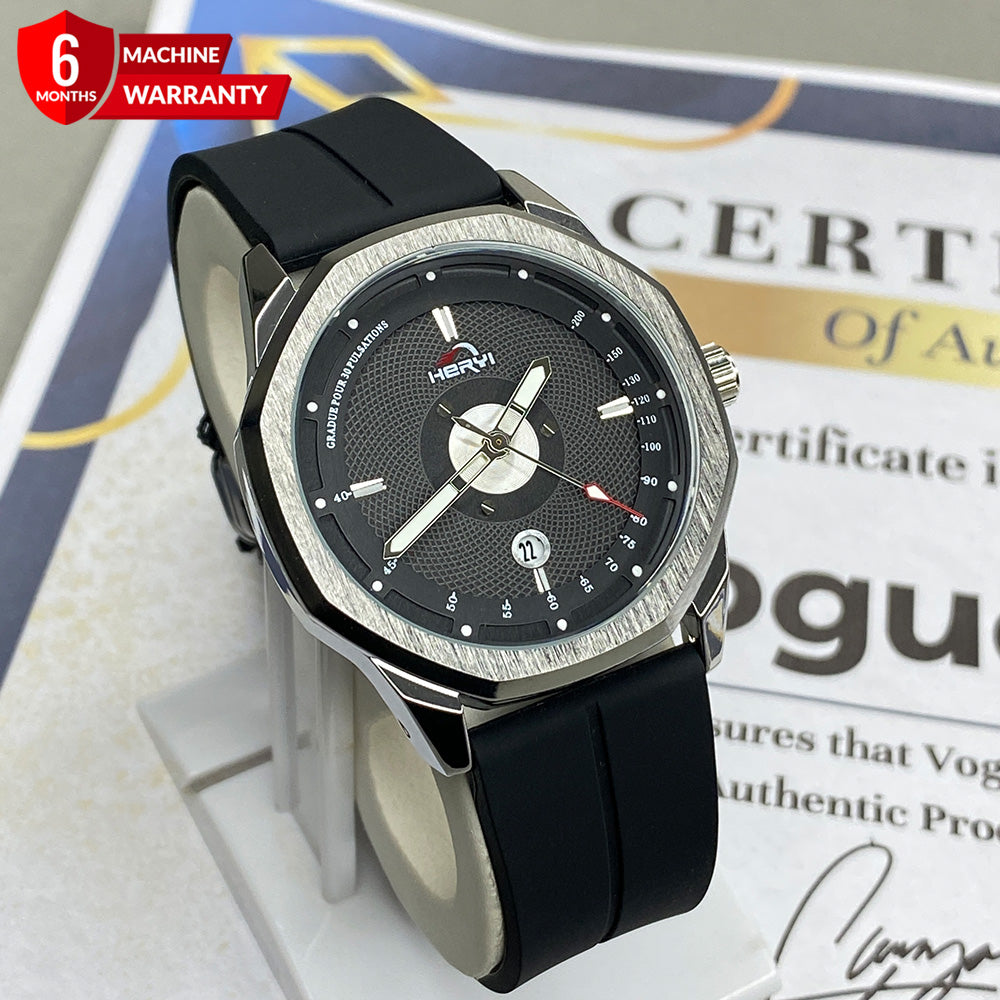 Heyri -  Magnetic Lock & Silicone Rubber Straps Magnetic Watch For Men