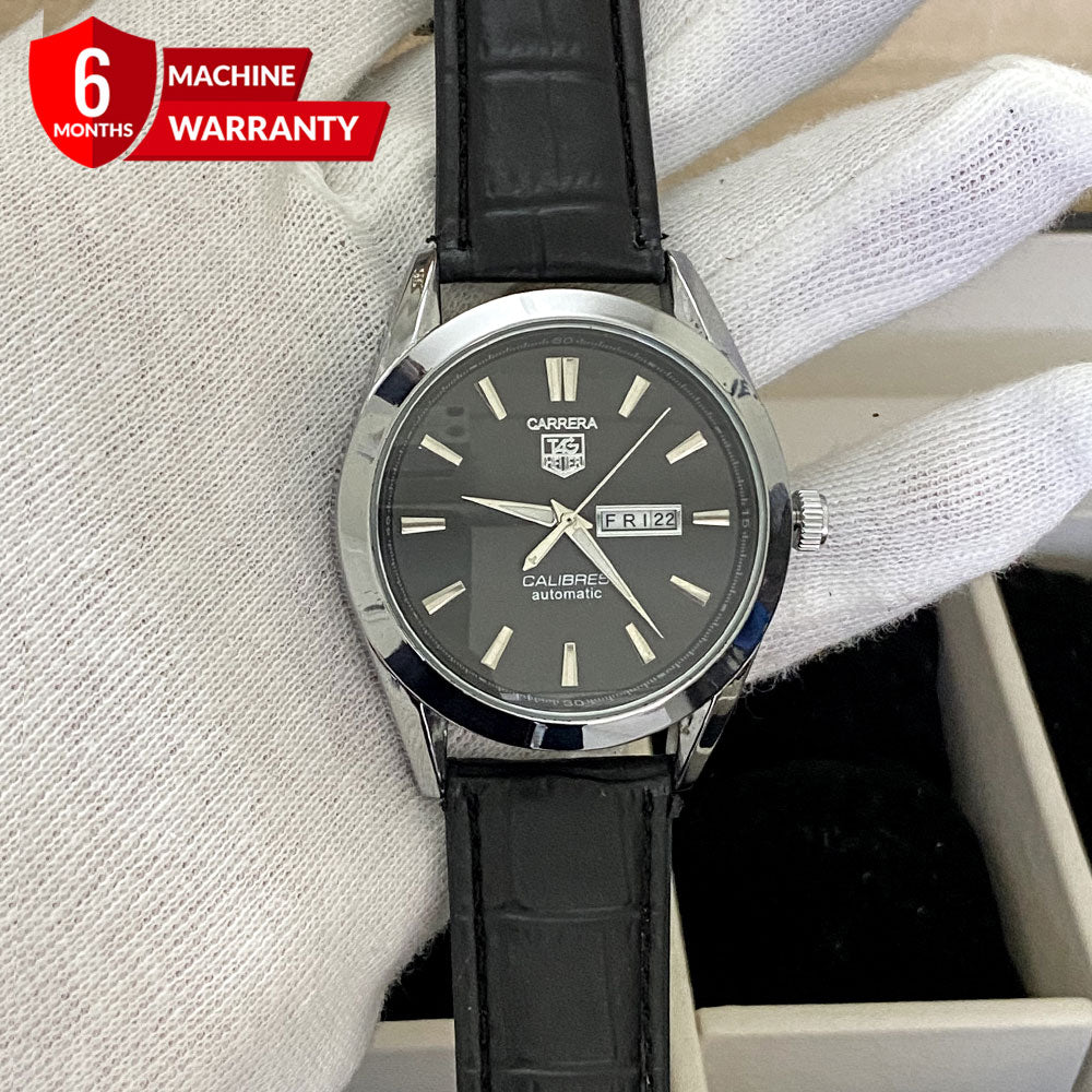 Tag Heuer Black Strap Tag Heuer Carrera Master Lock, Day Date