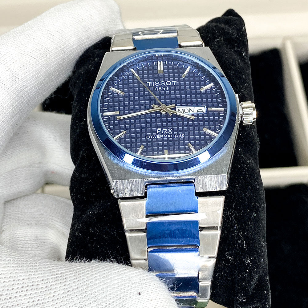 Tis-1853 Swiss Made PRX Powermatic Date & Day Chain Watch