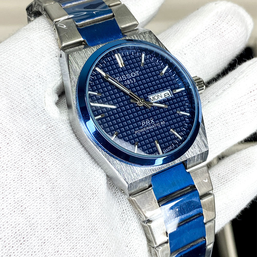 Tis-1853 Swiss Made PRX Powermatic Date & Day Chain Watch