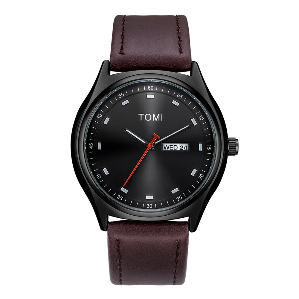 TOMI T-030 Men's Watch Date & Day Quartz Straps Watch