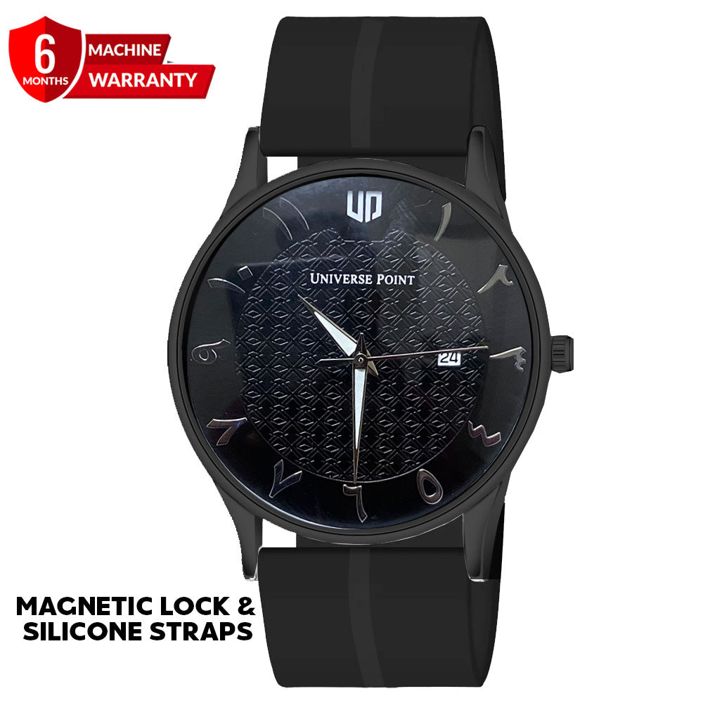 Universe Point Magnetic Lock &amp; Silicone Rubber Straps Watch