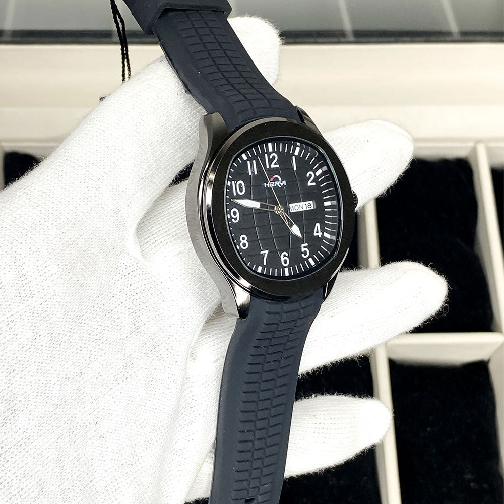 Heyri - Silicone Strap Date & Day Watch For Men