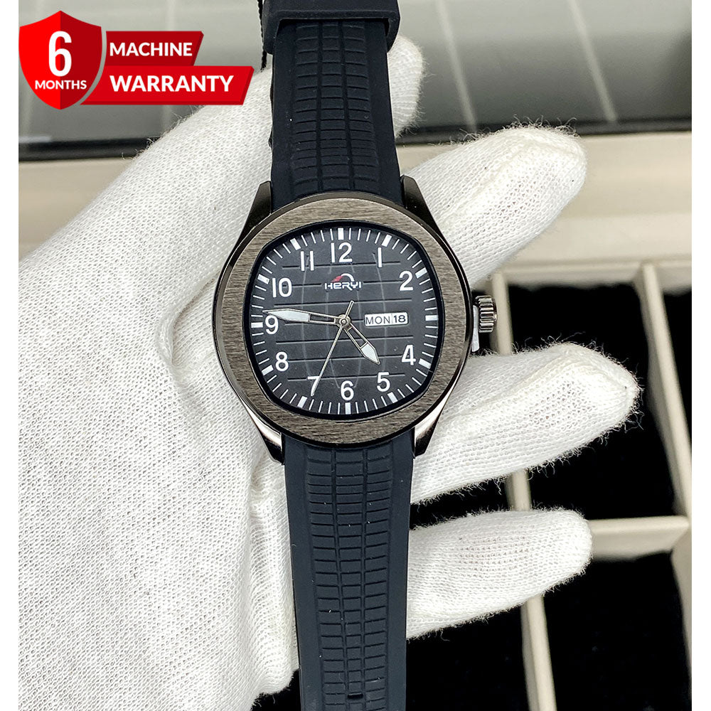 Heyri - Silicone Strap Date & Day Watch For Men