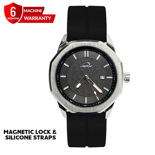 Heyri - Silicone Rubber Straps & Magnetic Lock Watch For Men