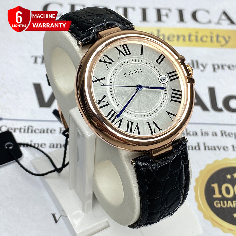 TOMI T-075 Original Date Business Class Strap Watch