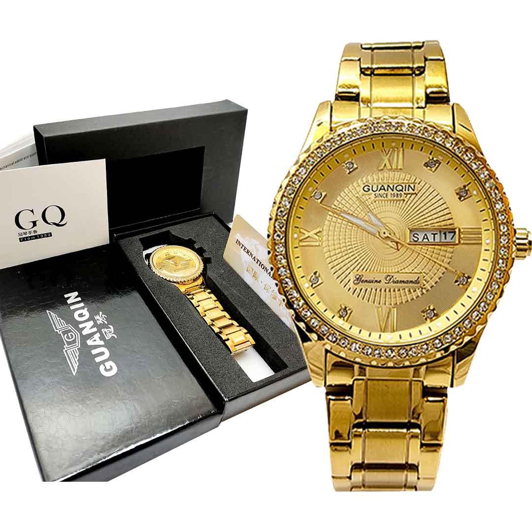 GUANQIN GOLD Luxury Branded Stainless-Steel Watch for Men - Vogue Alaska