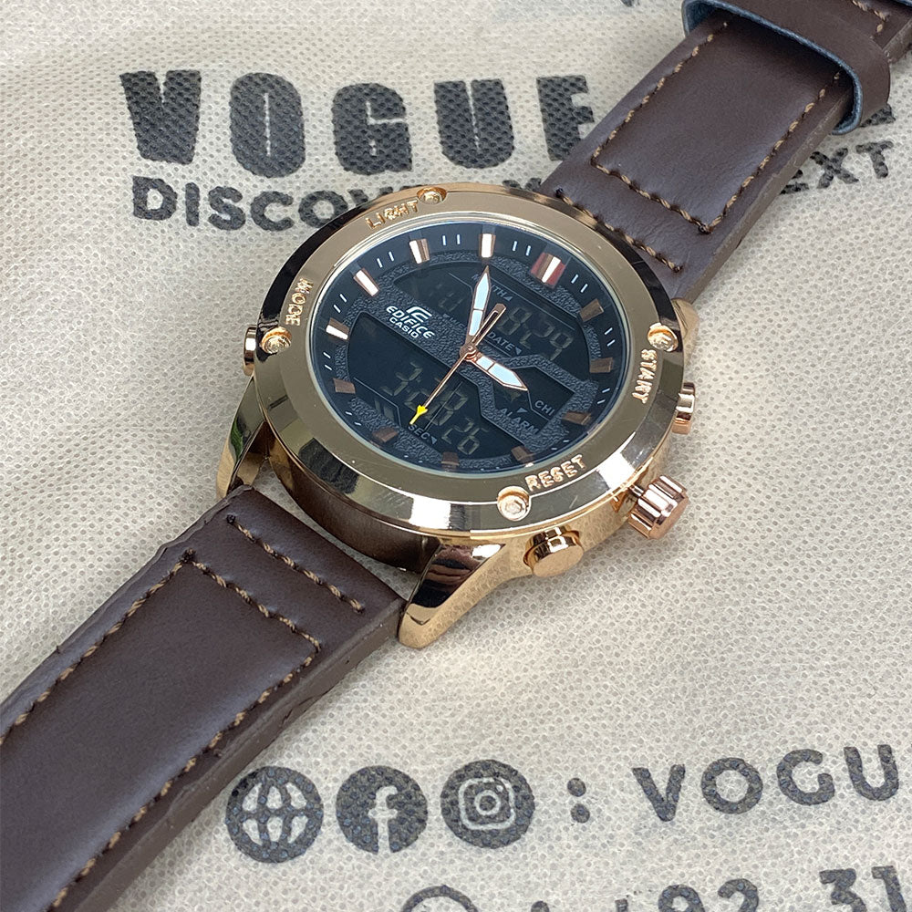 EDF-3689 Dual Time Straps Watch For Men