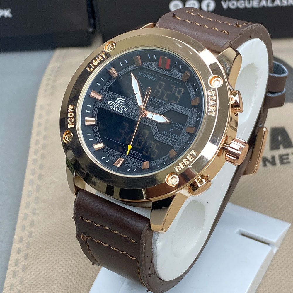 EDF-3689 Dual Time Straps Watch For Men