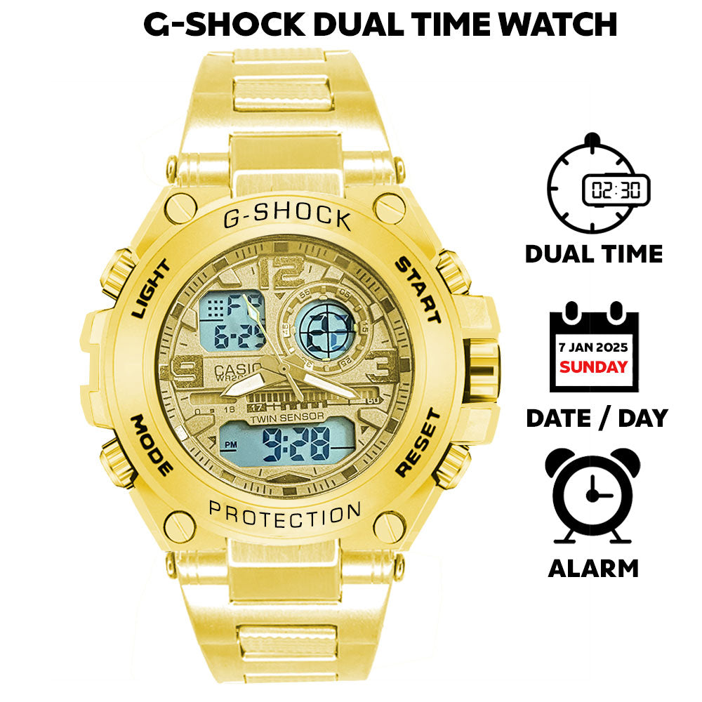 CASIO G-Shock Dual-Time Men&#39;s Chain Watch