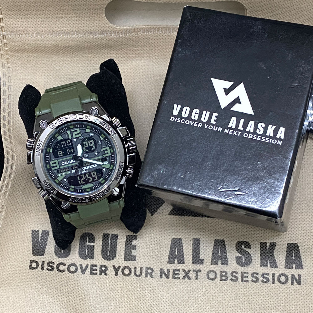 GSTW-300 Metal Dial Dual-Time Sports Watch