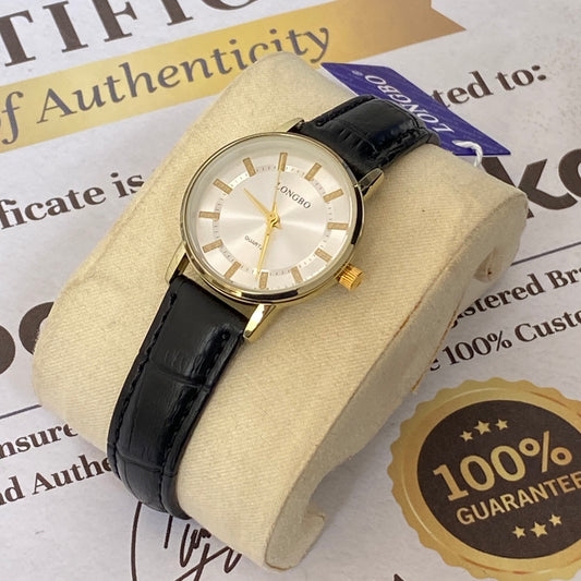 Longbo Round Dial Analog Quartz Movement Ladies Straps Watch - A Perfect Choice For Her