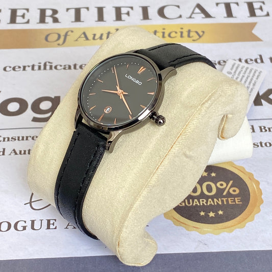 Longbo Round Dial Ladies Straps Watch With Date Display - A Perfect Choice For Her