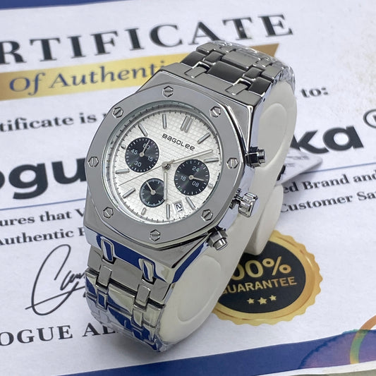 Premium Design Chronograph Working Stainless Steel Chain Watch For Men