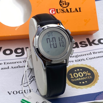 Gusalai Round Dial Digital Display Multifunctional Straps Watch For Men