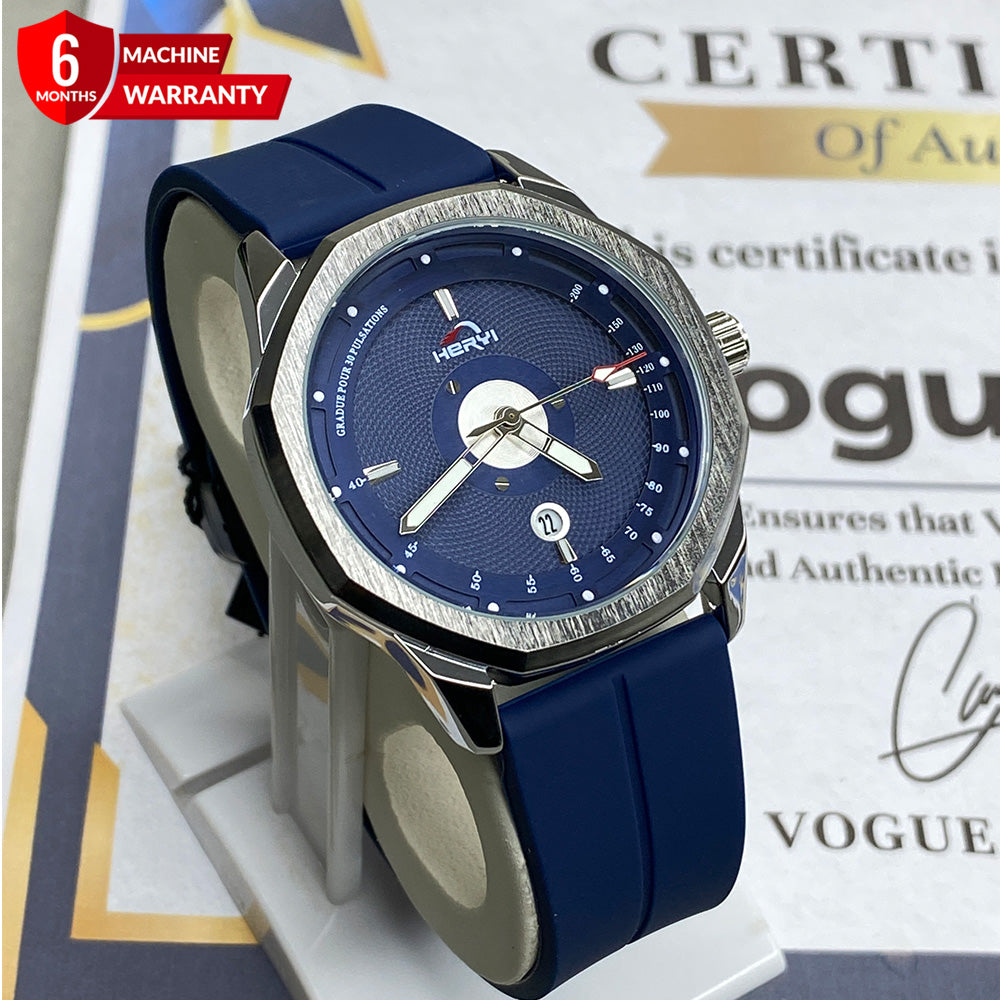 Heyri -  Magnetic Lock & Silicone Rubber Straps Magnetic Watch For Men