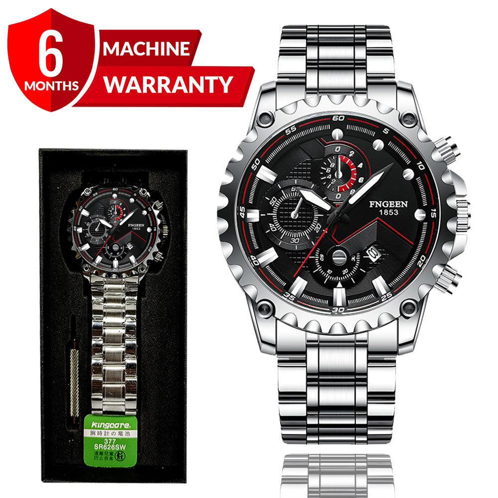 FNGEEN - 1853 Analog Time Stainless Steel Chain Watch For Men