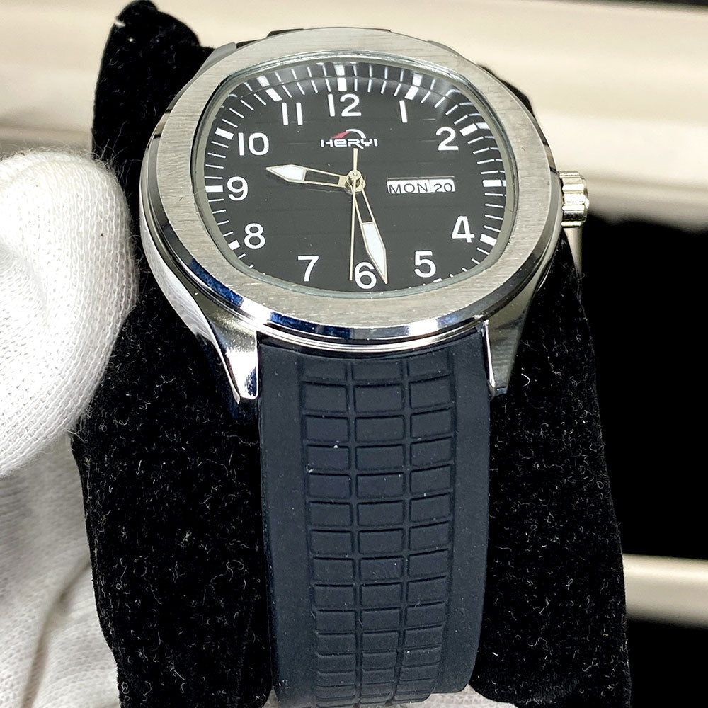 Heyri - Silicone Strap Date & Day Watch For Men