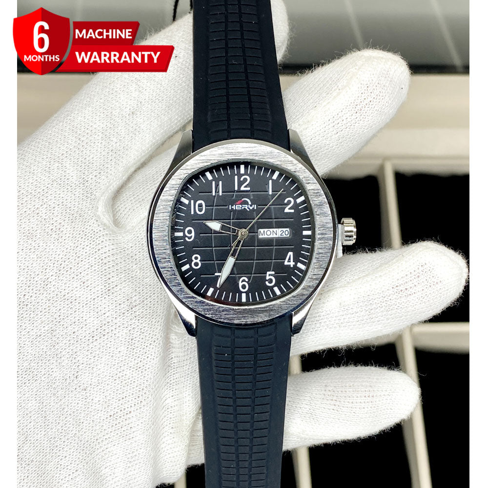 Heyri - Silicone Strap Date & Day Watch For Men