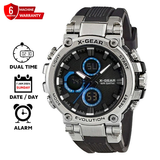 X GEAR - 3897 Analog & Digital Round Display Sports Watch for Men
