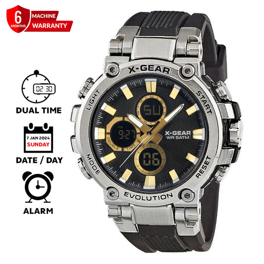 X GEAR - 3897 Analog & Digital Round Display Sports Watch for Men