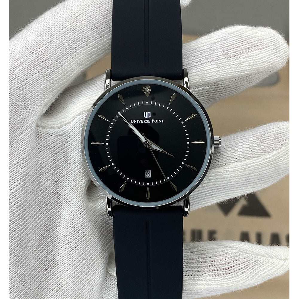 Universe Point Magnetic Lock & Silicone Rubber Straps Watch
