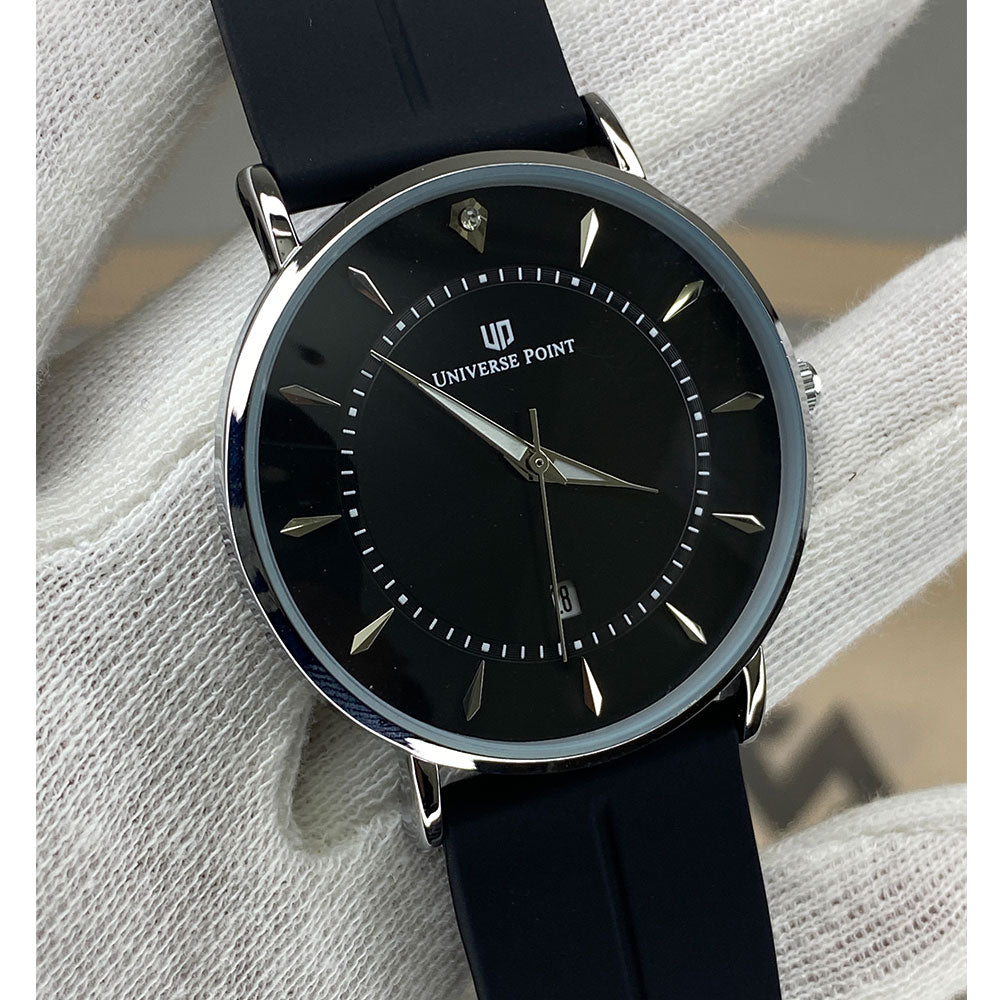 Universe Point Magnetic Lock & Silicone Rubber Straps Watch